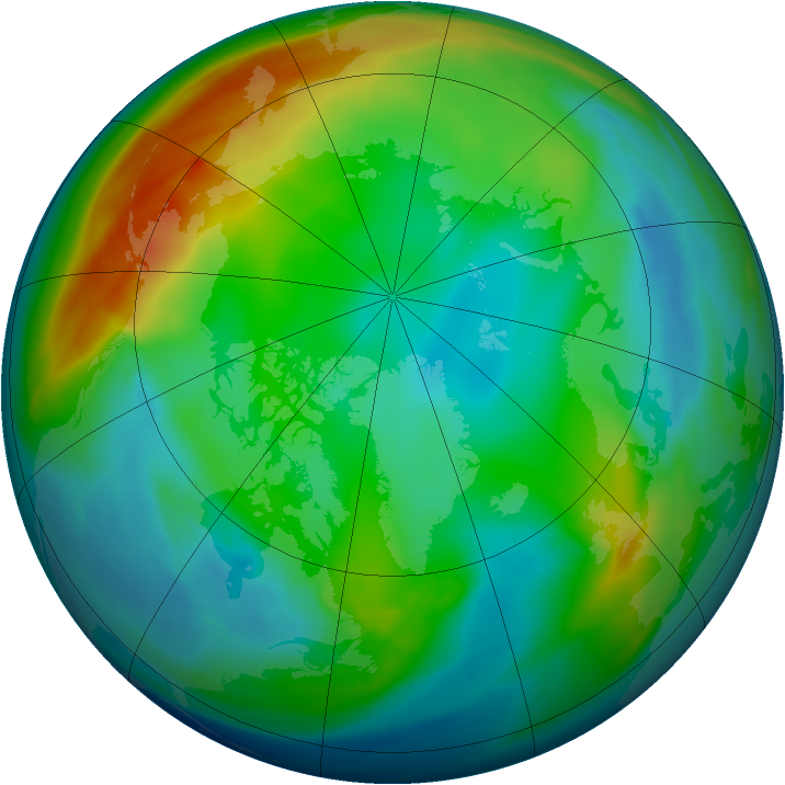 Arctic ozone map for 09 December 2006